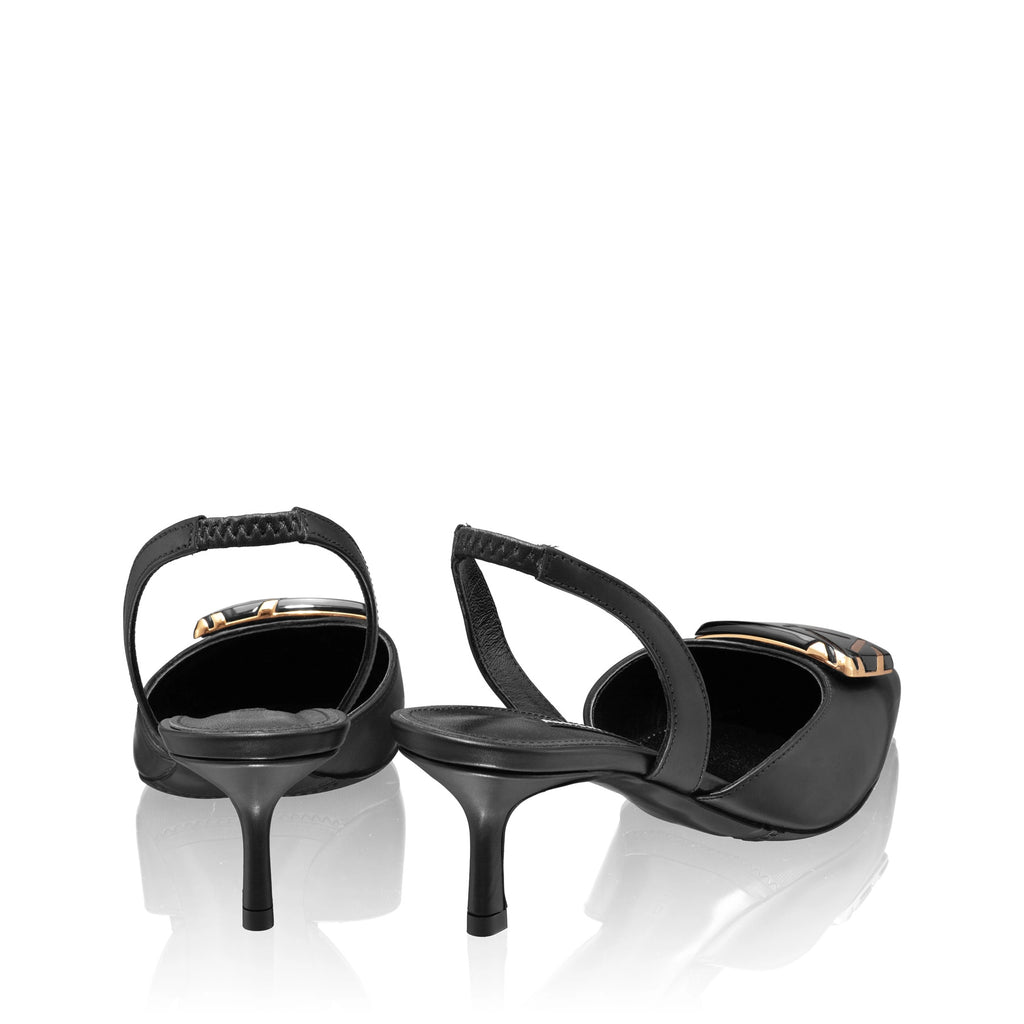 Pantofi Decupati Dama 8123 Vitello Negru