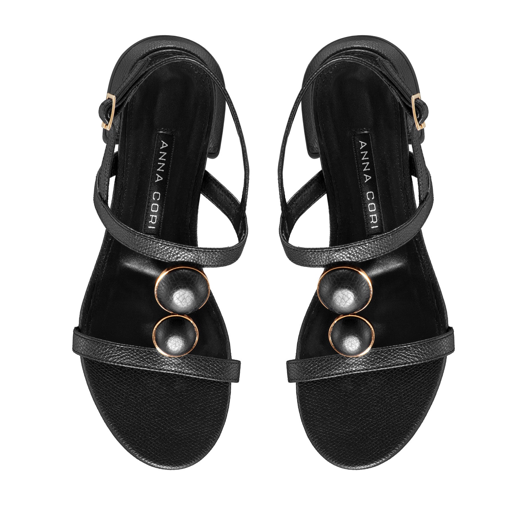 Sandale Dama 5951 Vitello Stamp Negru