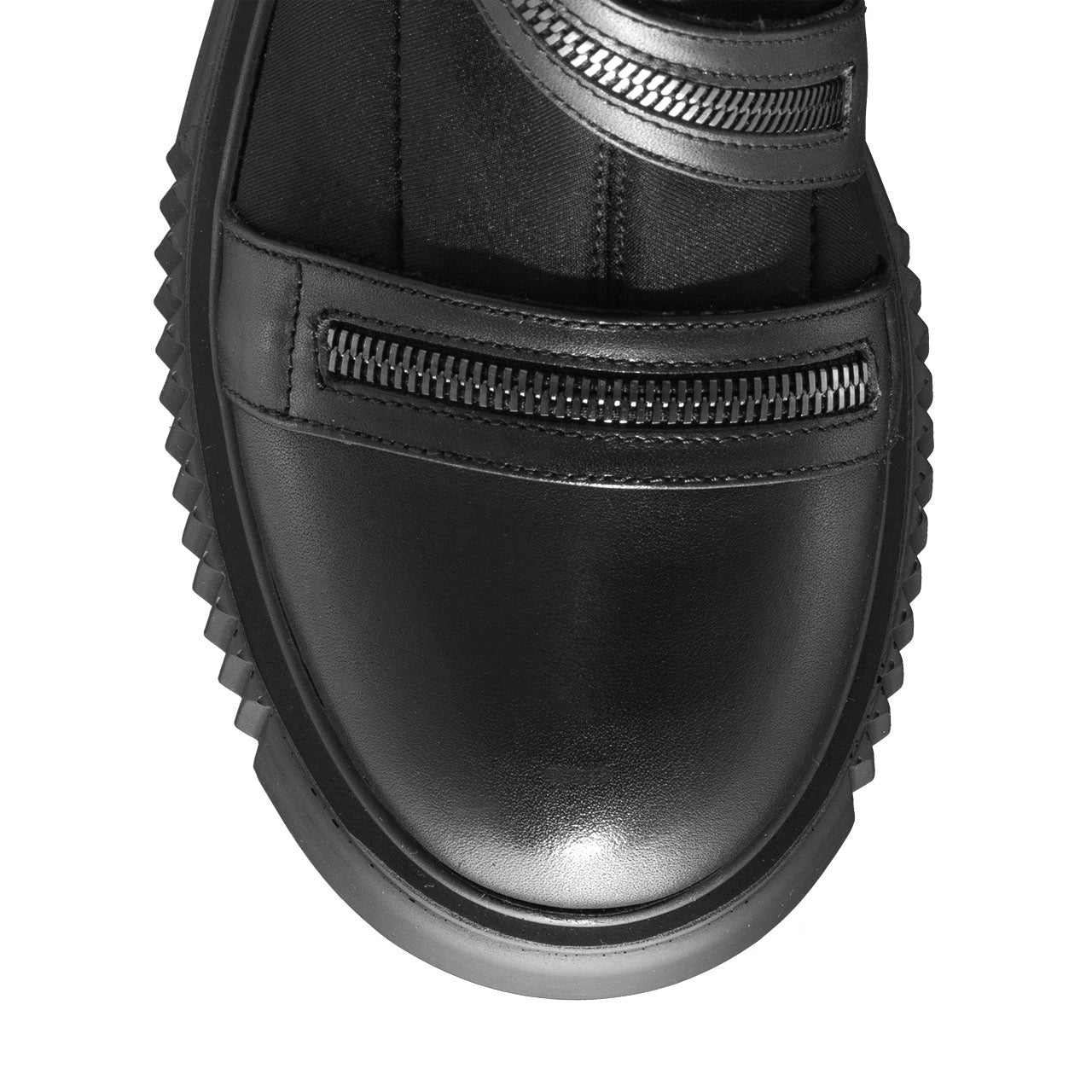 Ghete Dama 7131 Vitello+Stretch Negru